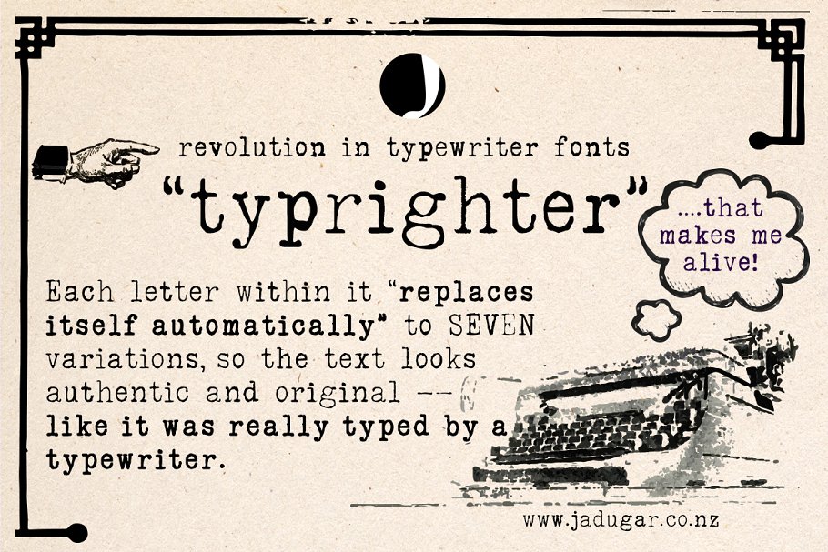 Schriftart Typrighter